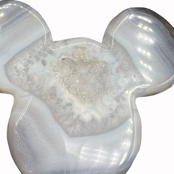 Natural Agate Geode Mickey Head Gift for Decoration Healing Chakra Stones - Picture 6 of 6